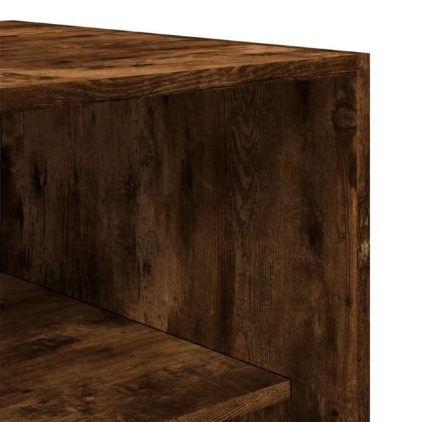 vidaXL Garderobe røkt eik 80x50x200 cm konstruert tre