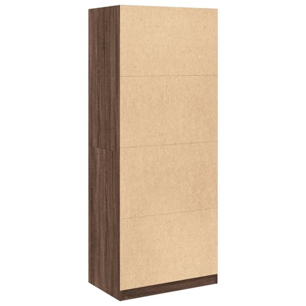 vidaXL Garderobe brun eik 80x50x200 cm konstruert tre