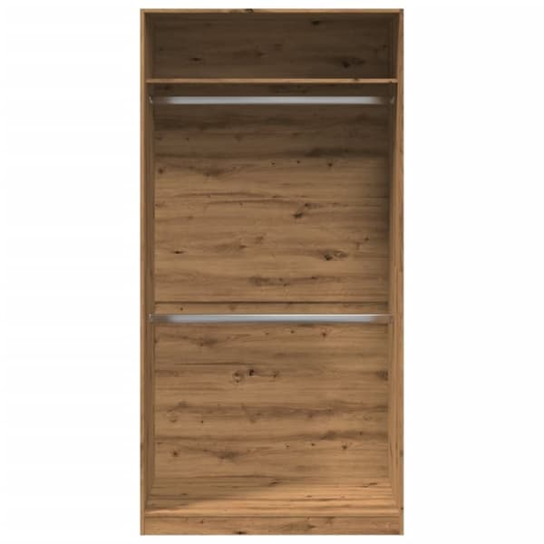 vidaXL Garderobe artisan eik 100x50x200 cm konstruert tre