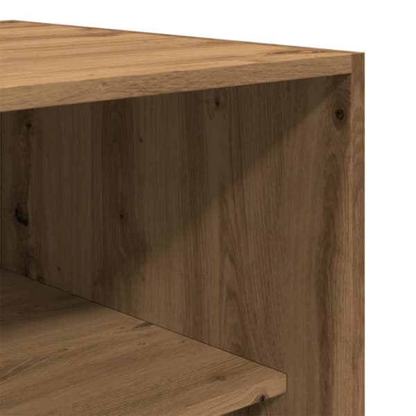 vidaXL Garderobe artisan eik 100x50x200 cm konstruert tre