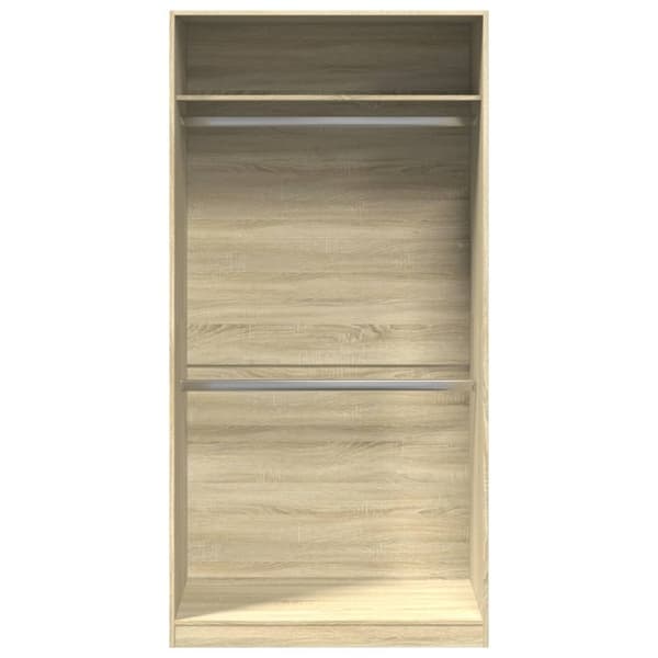 vidaXL Garderobe sonoma eik 100x50x200 cm sponplate