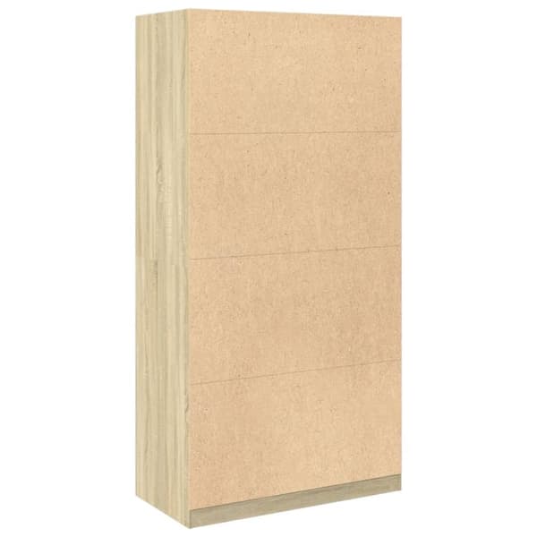 vidaXL Garderobe sonoma eik 100x50x200 cm sponplate