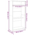 Miniatyrbilde 10 av 11: vidaXL Garderobe sonoma eik 100x50x200 cm sponplate