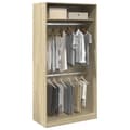 Miniatyrbilde 2 av 11: vidaXL Garderobe sonoma eik 100x50x200 cm sponplate
