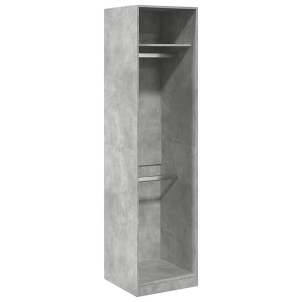 vidaXL Garderob betonggrå 50x50x200 cm konstruerat trä