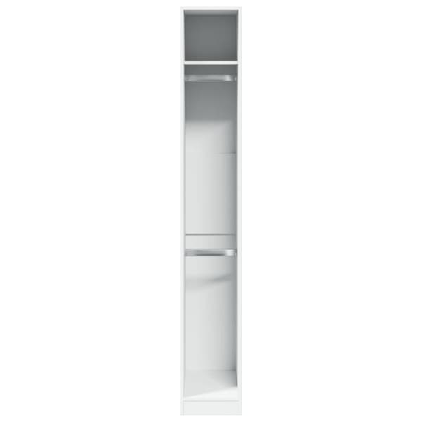 vidaXL Garderobe hvit 30x50x200 cm konstruert tre