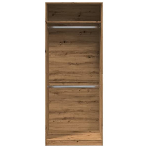 vidaXL Garderob ek 80x50x200 cm konstruerat trä