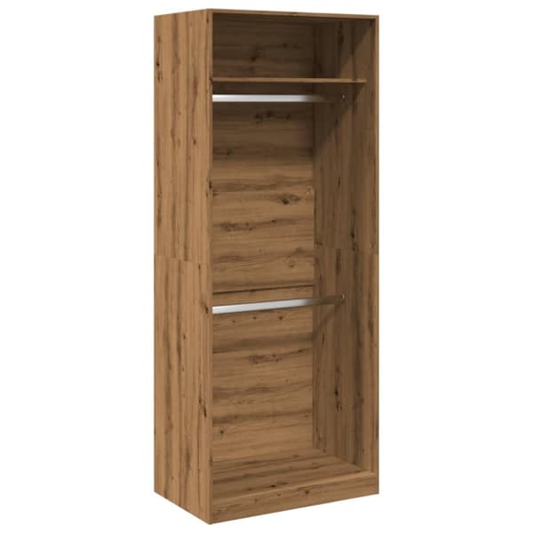vidaXL Garderob ek 80x50x200 cm konstruerat trä