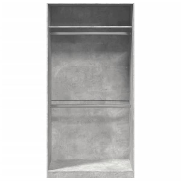 vidaXL Garderobeskap betonggrå 100x50x200 cm sponplate