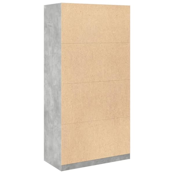 vidaXL Garderobeskap betonggrå 100x50x200 cm sponplate