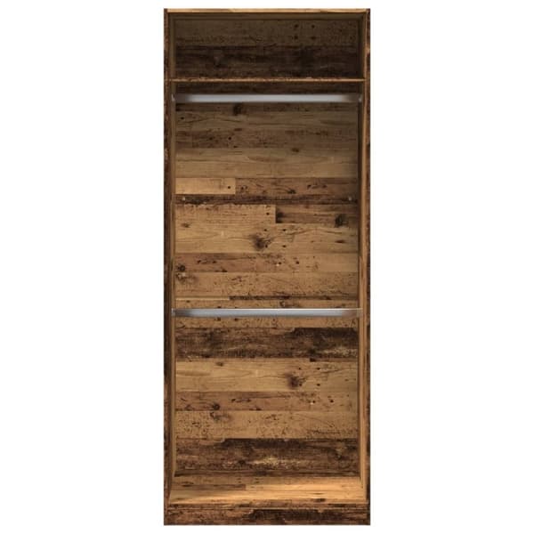 vidaXL Garderobe gammelt tre 80x50x200 cm konstruert tre