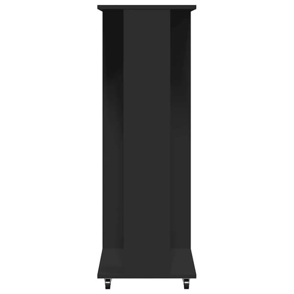 vidaXL klædeskab med hjul 102x38x110 cm konstrueret træ sort