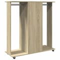 Miniatyrbillede 7 af 11: vidaXL klædeskab med hjul 102x38x110 cm konstrueret træ sonoma-eg