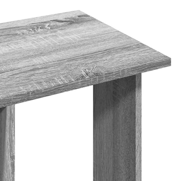 vidaXL Garderob med hjul grå sonoma 102x38x110 cm konstruerat trä