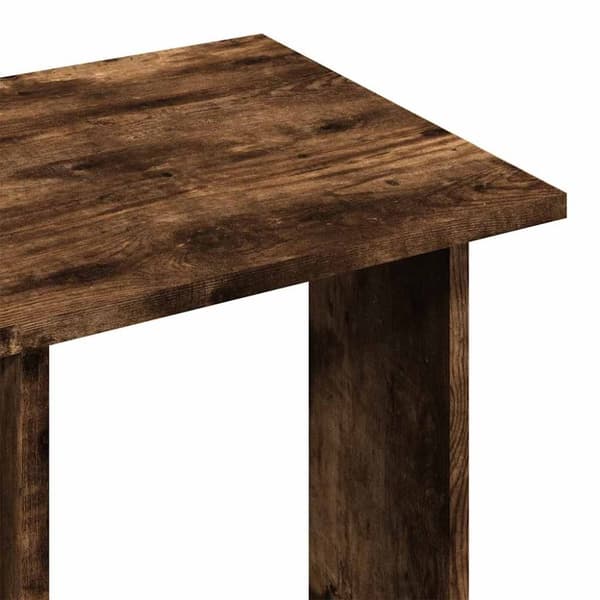 vidaXL klædeskab med hjul 102x38x110 cm konstrueret træ røget egetræ