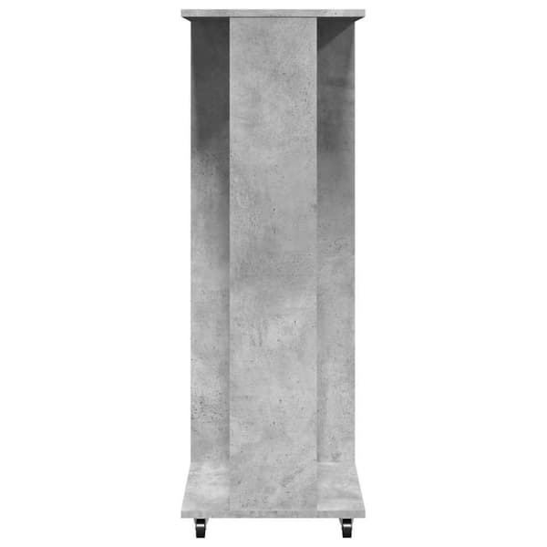 vidaXL Vaatekaappi pyörillä betoninharmaa 102x38x110 cm tekninen puu