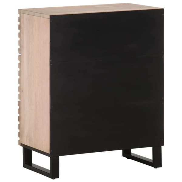 vidaXL skænk 60x34x75 cm massivt mangotræ hvid