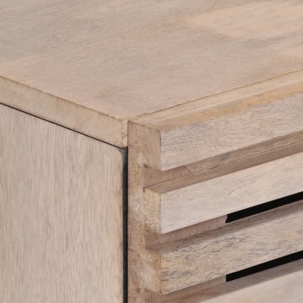 vidaXL skænk 60x34x75 cm massivt mangotræ hvid