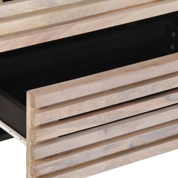 vidaXL skænk 60x34x75 cm massivt mangotræ hvid