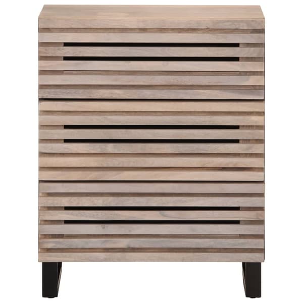vidaXL Skjenk hvit 60x34x75 cm heltre mango