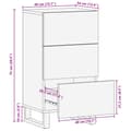 Miniatyrbillede 10 af 11: vidaXL skænk 40x34x75 cm massivt mangotræ brun