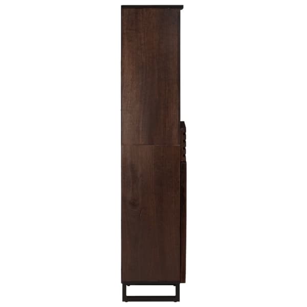 vidaXL skænk 38x34x160 cm massivt mangotræ brun