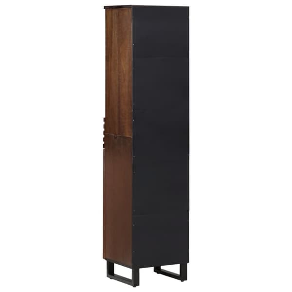 vidaXL skænk 38x34x160 cm massivt mangotræ brun