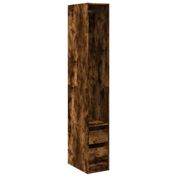 vidaXL Garderob rökfärgad ek 30x50x200 cm konstruerat trä
