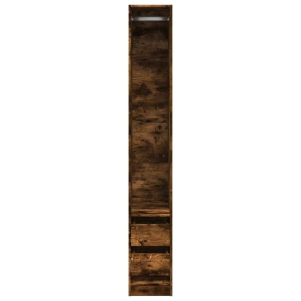 vidaXL Garderob rökfärgad ek 30x50x200 cm konstruerat trä