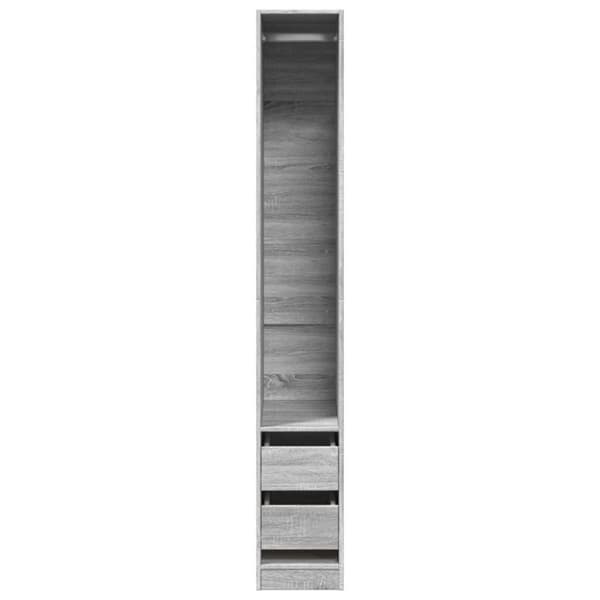 vidaXL Garderobe grå sonoma 30x50x200 cm konstruert tre