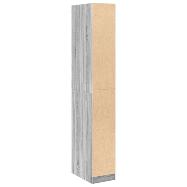 vidaXL Garderobe grå sonoma 30x50x200 cm konstruert tre