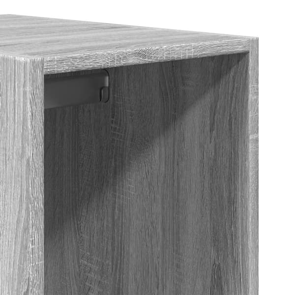 vidaXL Garderobe grå sonoma 30x50x200 cm konstruert tre