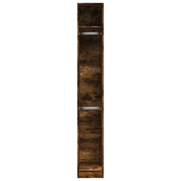 vidaXL Garderobe røkt eik 30x50x200 cm konstruert tre