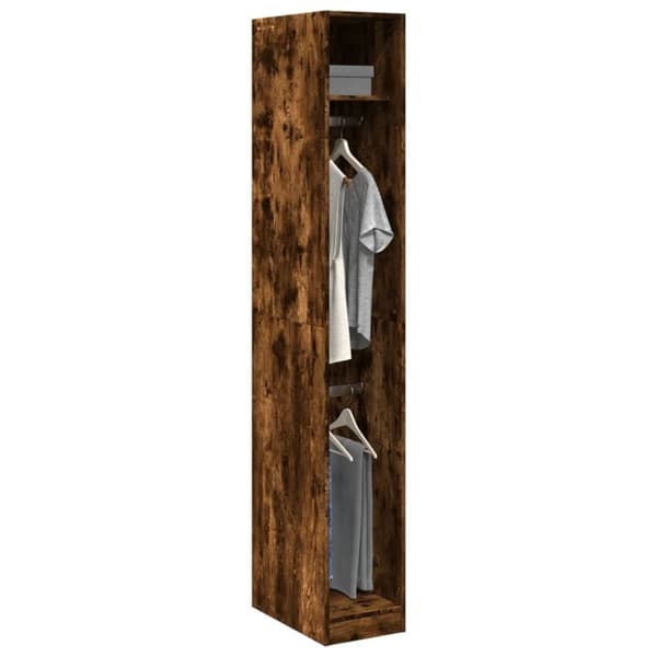 vidaXL Garderobe røkt eik 30x50x200 cm konstruert tre