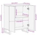 Pikkukuva 11 / 11: vidaXL Senkki 60x34x75 cm täysi mangopuu