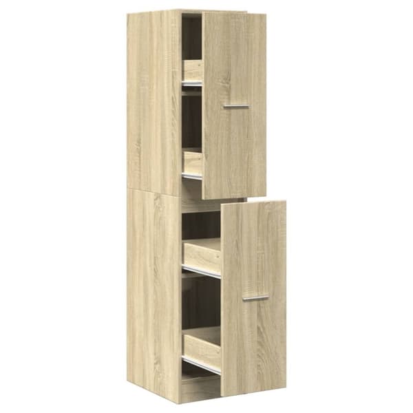 vidaXL Apotekskap sonoma eik 30x41x144,5 cm konstruert tre