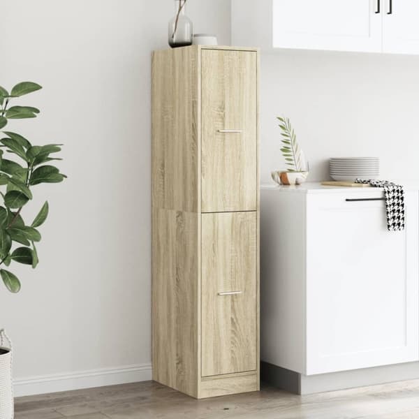 vidaXL Apotekskap sonoma eik 30x41x144,5 cm konstruert tre