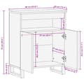 Miniatyrbilde 10 av 11: vidaXL Skjenk 60x34x75 cm heltre mango