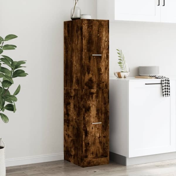 vidaXL apotekerskab 30x41x144,5 cm konstrueret træ røget egetræsfarve