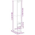 Miniatyrbilde 11 av 11: vidaXL Garderobe gammelt tre 30x50x200 cm konstruert tre