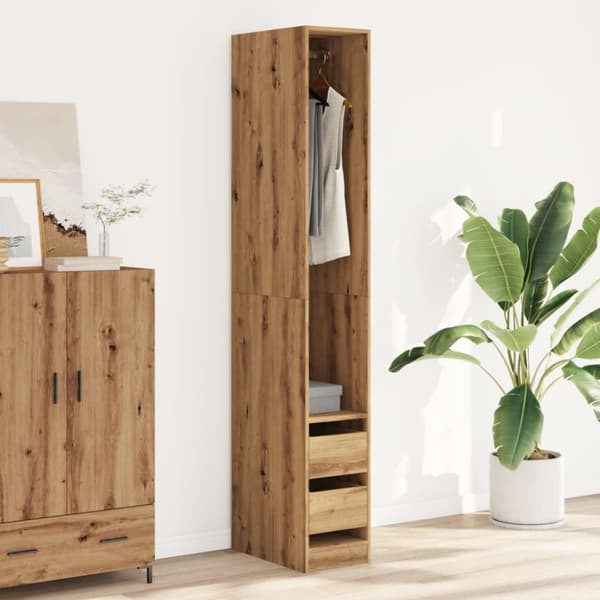 vidaXL Garderob ek 30x50x200 cm konstruerat trä