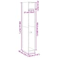 Miniatyrbilde 10 av 11: vidaXL Garderobe gammelt tre 30x50x200 cm konstruert tre