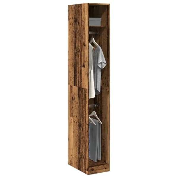 vidaXL Garderobe gammelt tre 30x50x200 cm konstruert tre