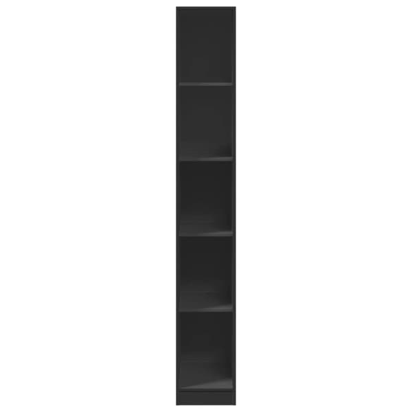 Vaatekaappi musta 30x50x200 cm tekninen puu