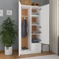 Miniatyrbillede 3 af 8: klædeskab 80x52x180 cm konstrueret træ hvid