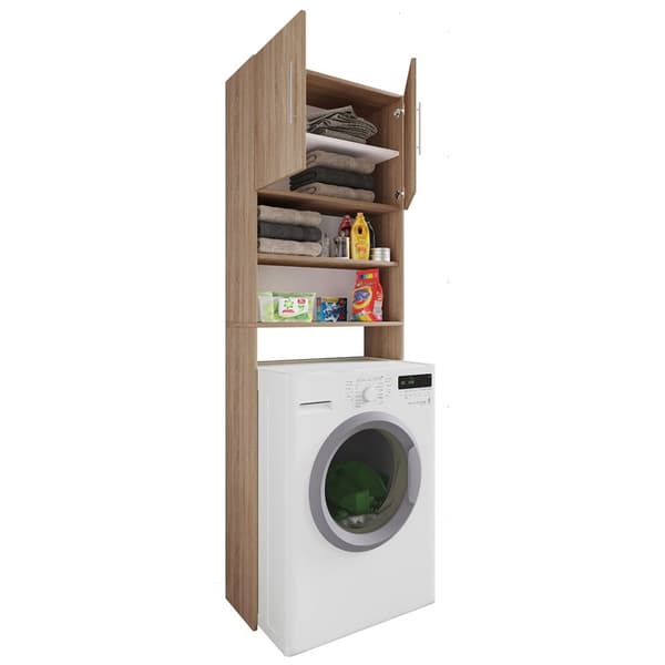 Jutas garderobeskap skap vaskemaskin 2 dører eik dekor.