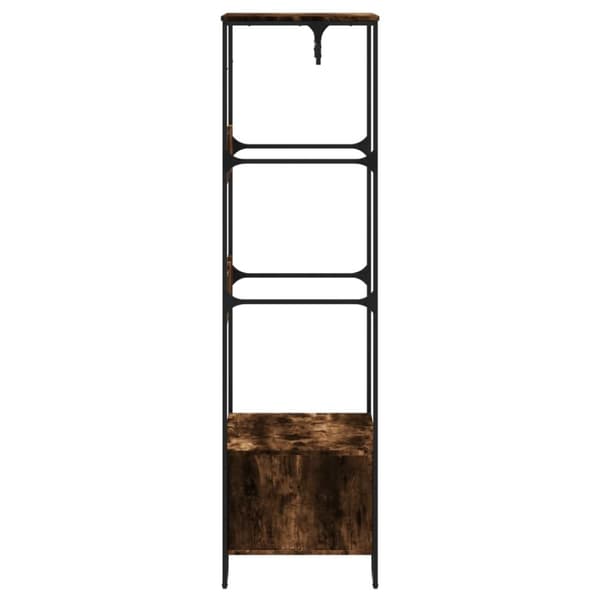 vidaXL klædeskab 90x50x180 cm konstrueret træ røget egetræsfarve