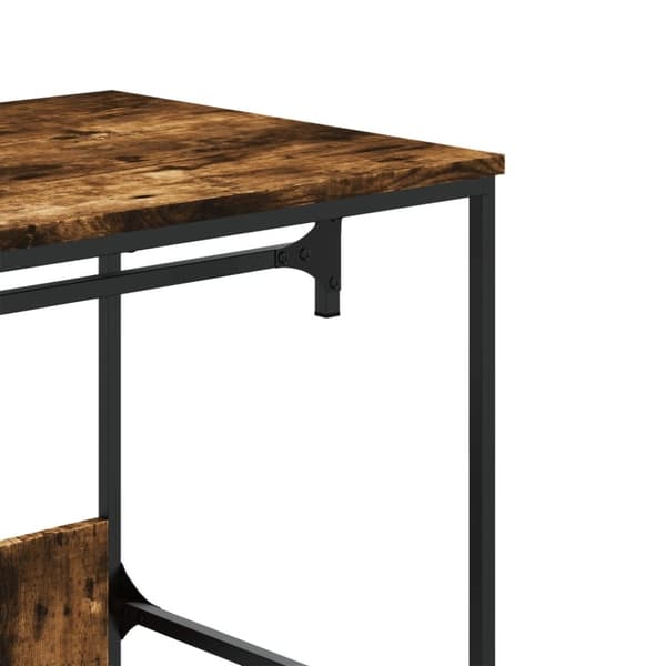 vidaXL klædeskab 90x50x180 cm konstrueret træ røget egetræsfarve