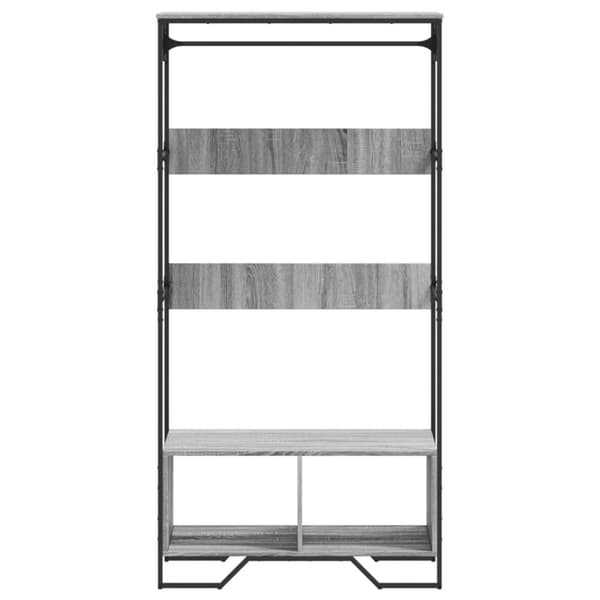 vidaXL Garderobe grå sonoma 90x50x180 cm konstruert tre