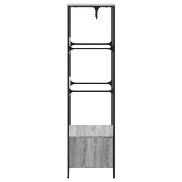 vidaXL Garderobe grå sonoma 90x50x180 cm konstruert tre